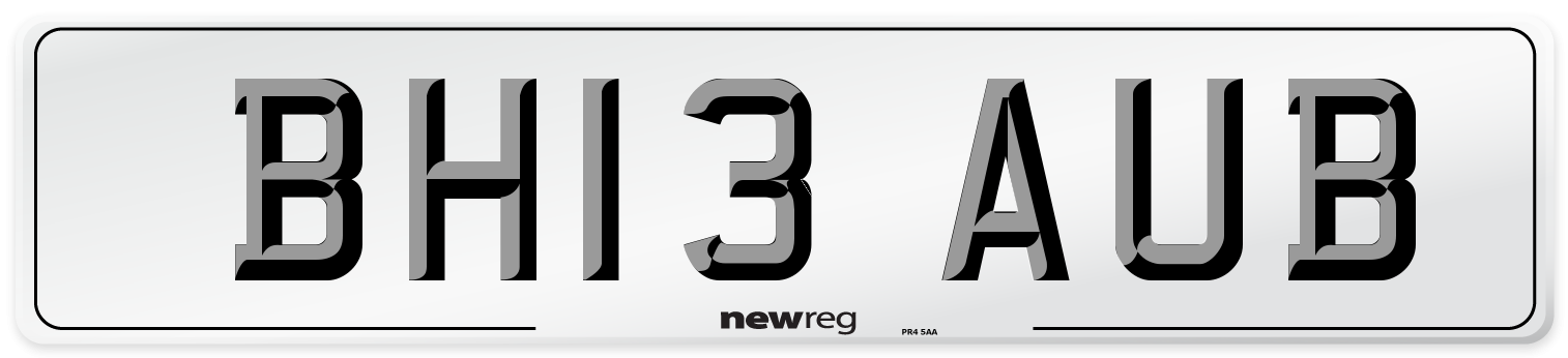 BH13 AUB Number Plate from New Reg